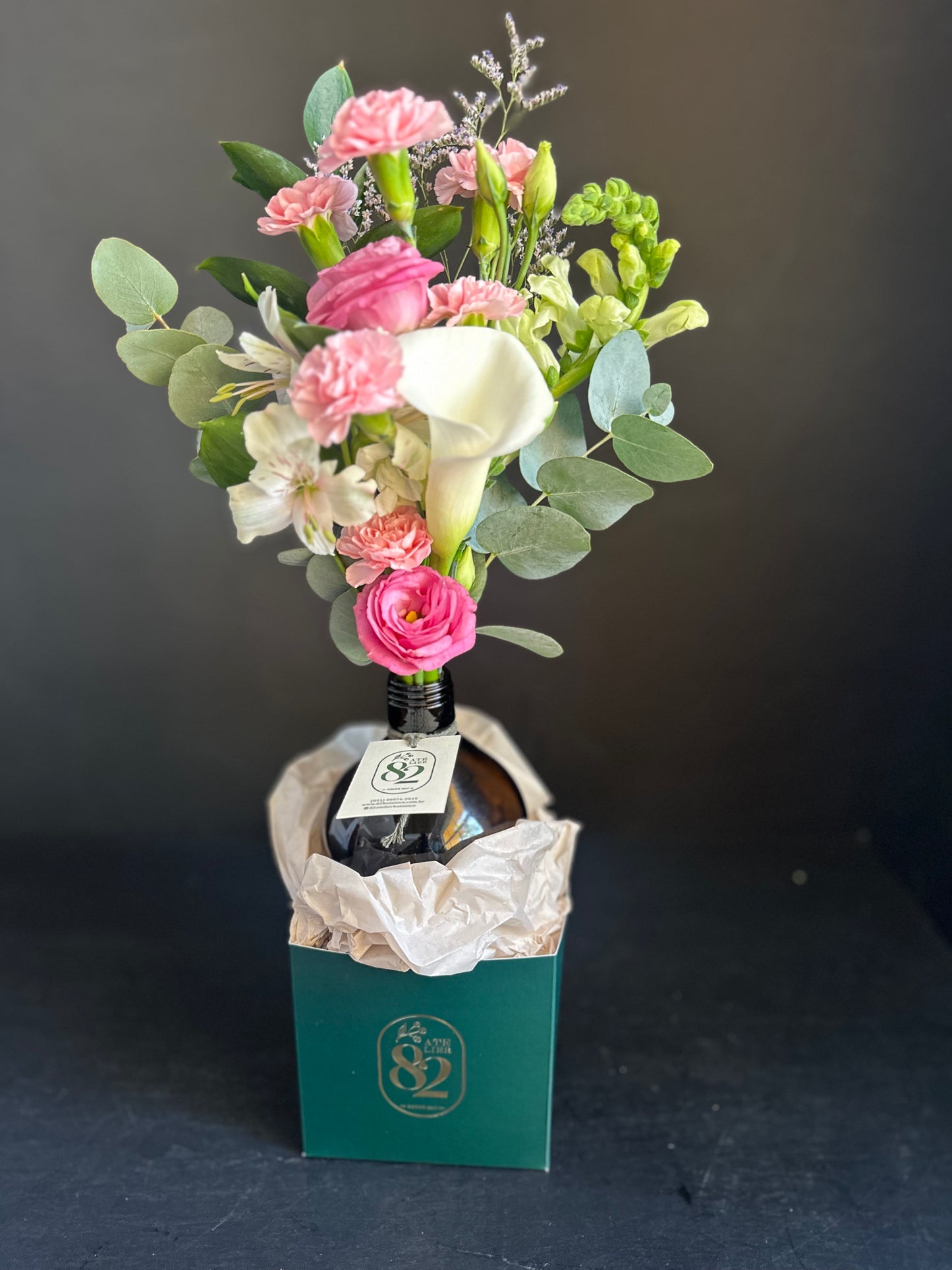 Pote Âmbar Flores Frescas - 6 hastes