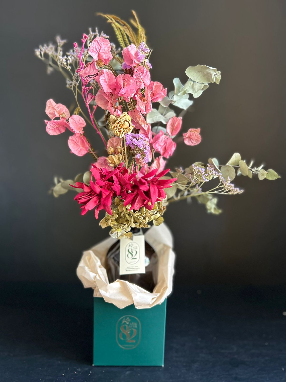 Pote Flores Secas Âmbar